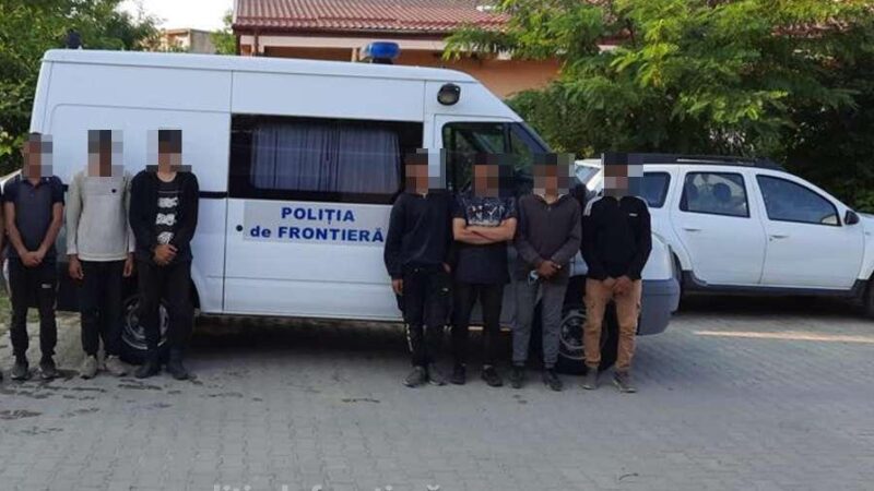 Polițiștii de frontieră au oprit două călăuze şi zece cetăţeni afgani la granița cu Serbia