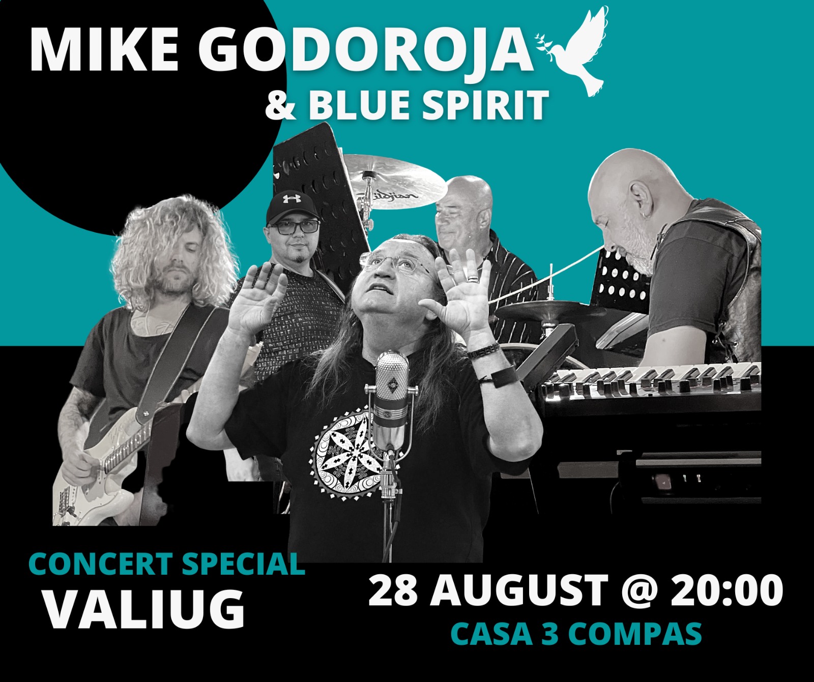 Mike Godoroja&Blue Spirit  cântă duminică la Casa Trei Compas din Văliug!