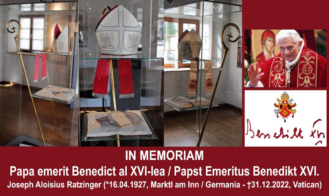 În 5 ianuarie 2023, la Reșița ne aducem aminte de Papa emerit Benedict al XVI-lea