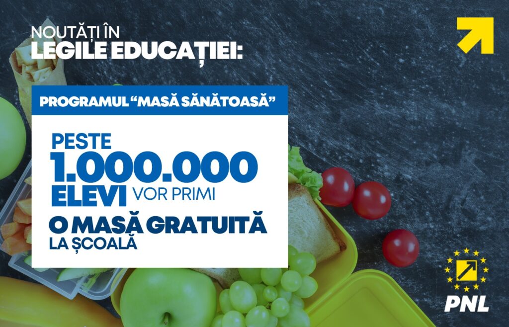 Deputat Jaro Marșalic: Anul școlar 2023-2024 aduce pentru cel puțin un milion de elevi posibilitatea de a beneficia de o masă gratuită la școală!