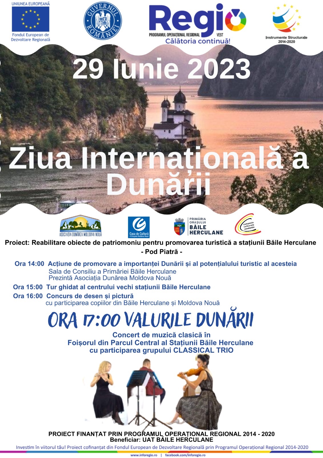 „Valurile Dunării” – concert de muzică clasică la Băile Herculane