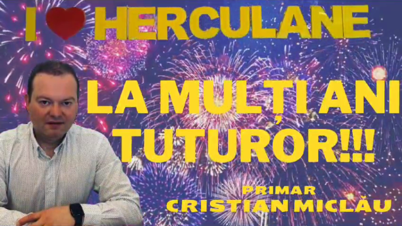 Primarul orașului Băile Herculane, Cristian Miclău, invită cetățenii și turiștii stațiunii să petreacă trecerea dintre ani la stadion. Acolo unde va avea loc tradiționalul foc de artificii!  