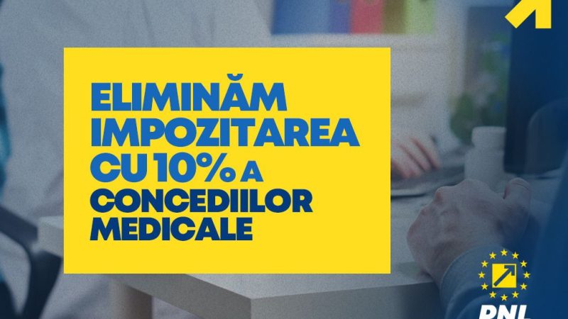 Deputatul Jaro Marșalic: „Partidul Național Liberal elimină impozitarea cu 10% a concediilor medicale!”