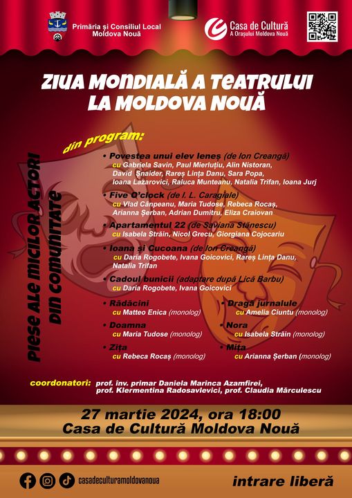 Ziua Mondială a Teatrului la Moldova Nouă